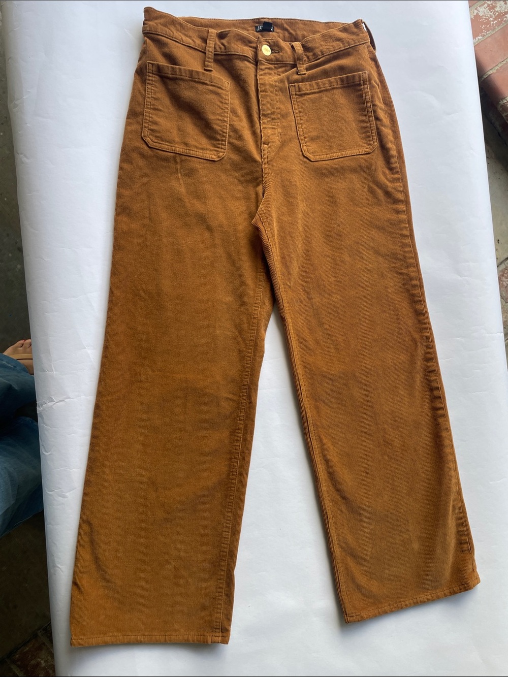 J. Crew Women’s Patch Pocket  Corduroy Pants in Warm Chestnut